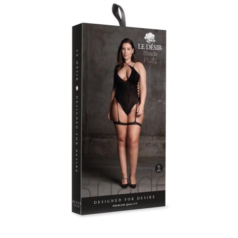 Metis XVI - Body with Garters and Crossed Neckline - Plus Size