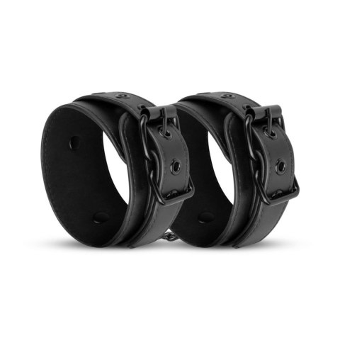 Bedroom Fantasies - Faux Leather Handcuffs Black