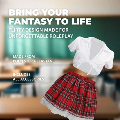 Schoolgirl Costume - S/M - White