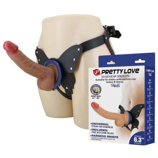 Pretty Love Wells 6.3" Silicone Dildo with Harness Briefs