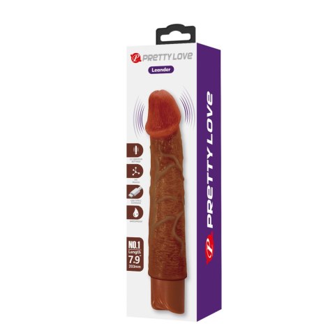 Pretty Love Leander Realistic Vibrating Dildo (Brown Edition)