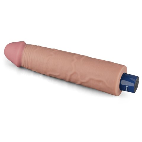 9.5" REAL SOFTEE Rechargeable TPE Vibrating Dildo(Flesh)