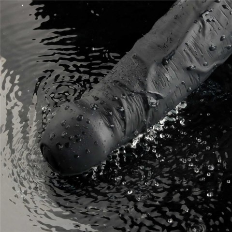 9" REAL SOFTEE Rechargeable TPE Vibrating Dildo(Black)