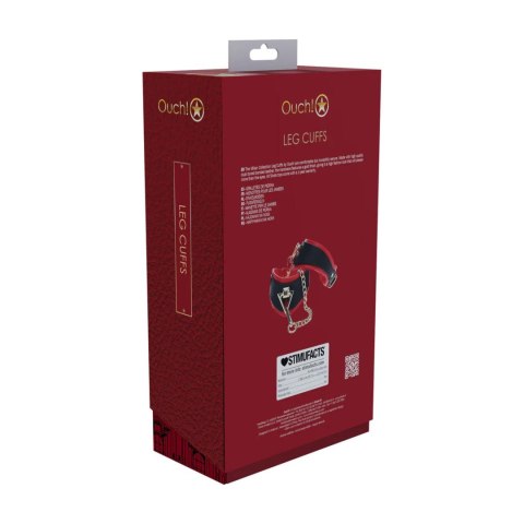 Milan Collection - Leg Cuffs - Black/Red