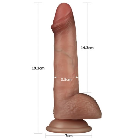 7.5'' Sliding Skin Pro Dual Layer Silicone Dong