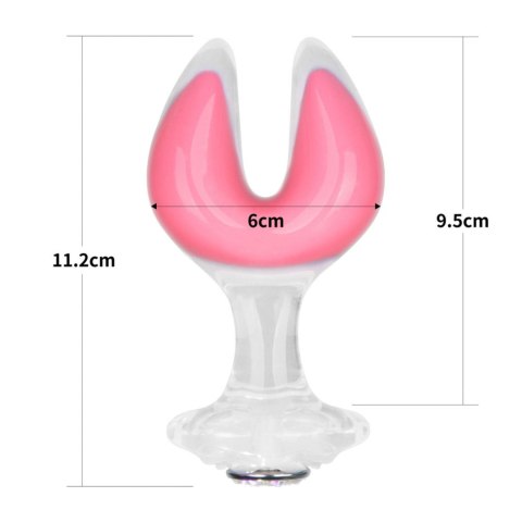 Gemoria Silicone Butt Plug - Dual Crescent (Glow-In-The-Dark)
