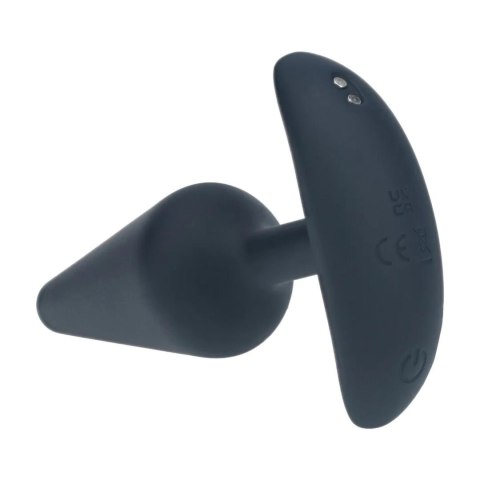 Classic Vibrating Silicone Anal Plug - M - Black