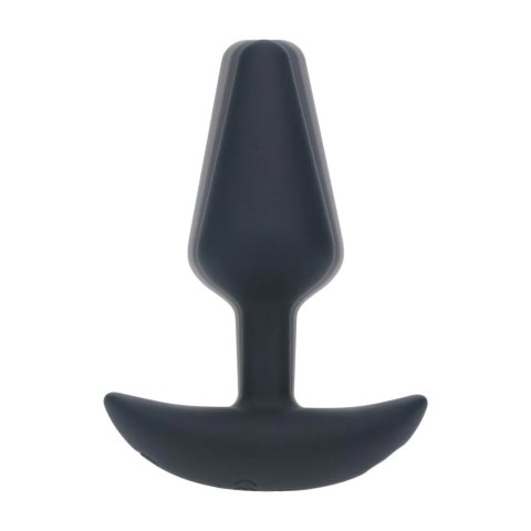 Classic Vibrating Silicone Anal Plug - S - Black