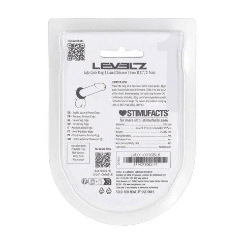 Ergo Liquid Silicone Cockring - Black