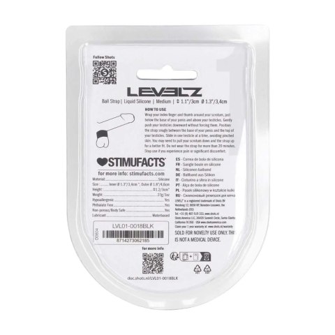 Liquid Silicone Ball Strap - M - 34mm - Black