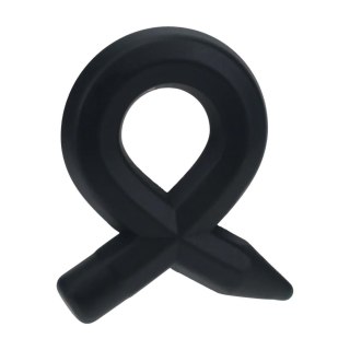 Pencil Liquid Silicone Cockring - Black