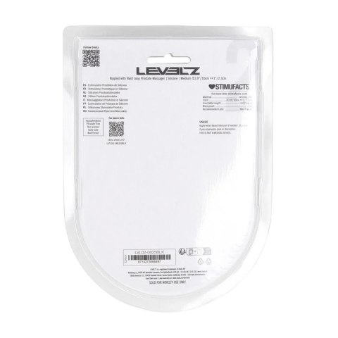 Rippled with Hard Loop Silicone Prostate Massager - M - Black