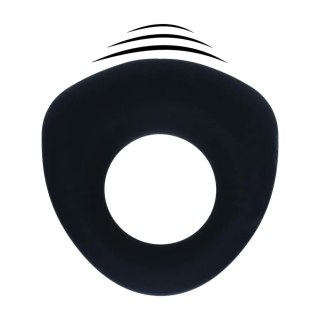 Sealed Liquid Silicone Vibrating Cockring - Black