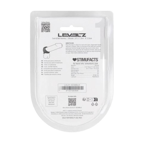 Silicone Cock and Ball Harness - Black