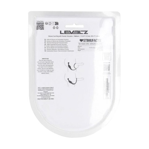 Silicone Cockring with Prostate Stimulator - M - Black