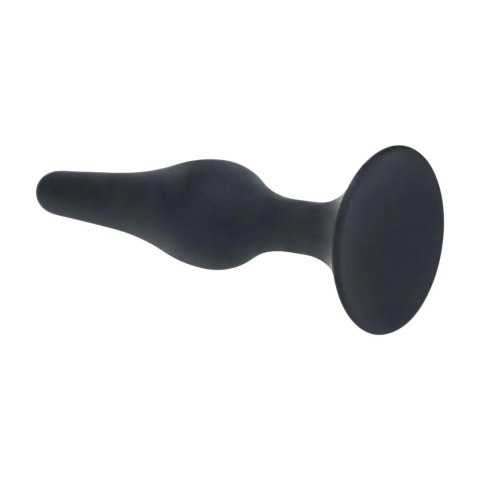 Slim Silicone Anal Plug - M - Black