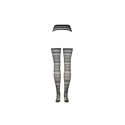 Suspender Striped Pantyhose - One Size