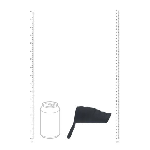 Vibrating Ribbed Silicone Cock Sleeve and Ball Ring - Black