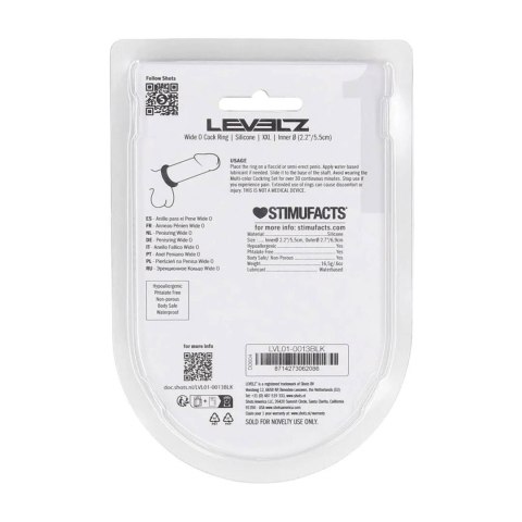 Wide O Silicone Cockring - XXL - 55mm - Black