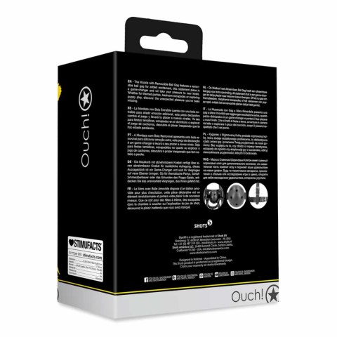 Muzzle with Removable Ball Gag - Black