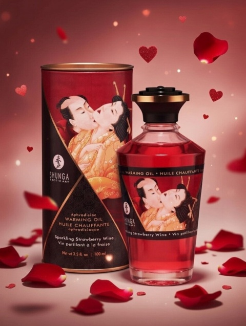 Warming Oil Sparkling Strawberry Wine – rozgrzewający olejek do masażu