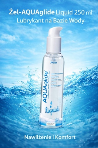 Lubrykant na bazie wody, nawilżający żel intymny - AQUAglide Liquid 250 ml