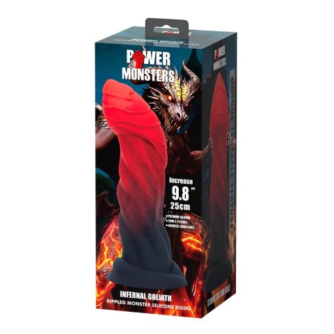 Power Monsters Infernal Goliath - 25 cm Rippled Monster Silicone Dildo
