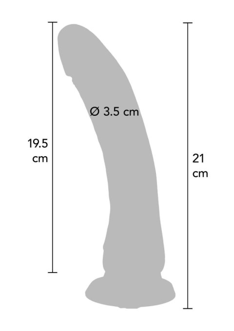 Silicone Dong 8.5 Inch Light skin tone