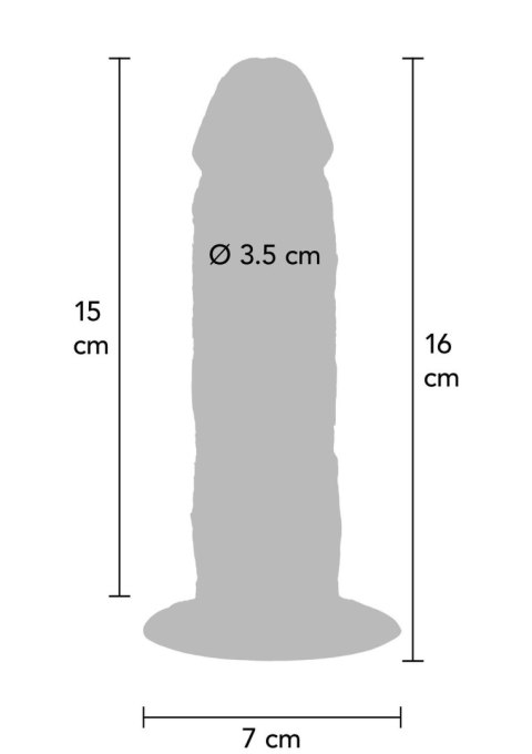 Silicone Foreskin Dong 15 cm Caramel skin tone