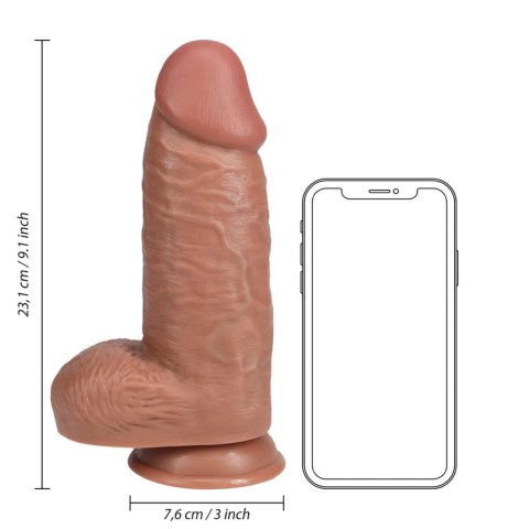 Extra Thick Straight with Balls 23 cm - Tan