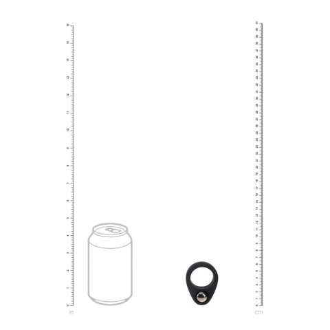 Liquid Silicone Single Weighted Ball Cockring - Black