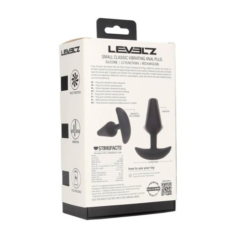 Classic Vibrating Silicone Anal Plug - S - Black
