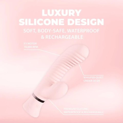 Mystique - Ribbed Rabbit Vibrator - Pink