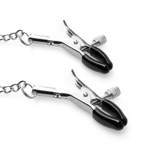 Bedroom Fantasies - Nipple Clamps & Silicone Gag Ring Black
