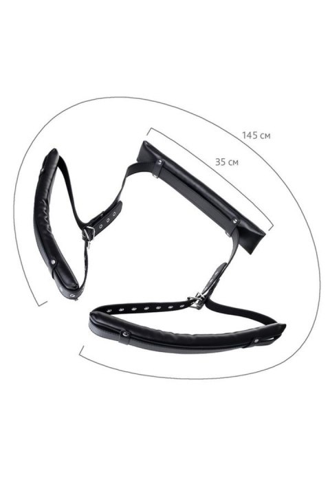 Anonymo fixing sling, PU leather, black, 145 cm