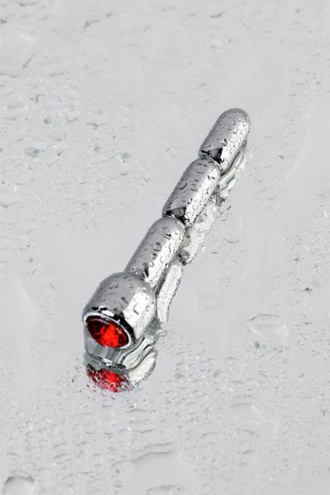 Urethral plug TOYFA Metal, with gem, average, silver