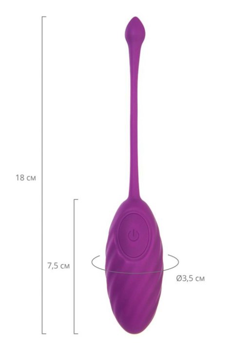 Vibrating egg A-Toys Purr, silicone, purple, 18 cm