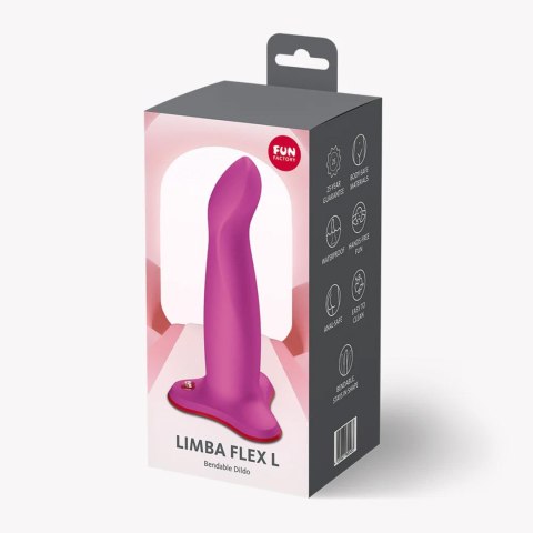 Fun Factory LIMBA FLEX L Magenta – elastyczne dildo z przyssawką