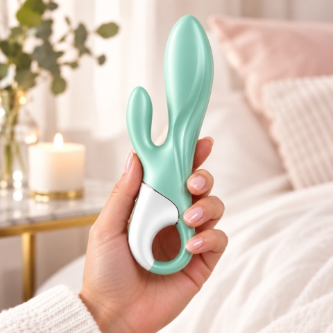 Wibrator z pompką bezprzewodową, Air Pump Wibrator króliczek 5 Connect App mint. Dla maksymalnego wypełnienia.
