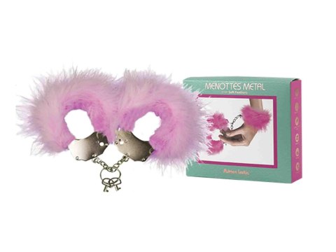 Adrien Lastic Feathered Handcuffs - Playful Couple Accessory with Soft Pink Feathers