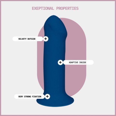 Adrien Lastic Hitsens 1 Blue - Dildo with Patented Dual-Density Technology & Extra-Strong Suction Base