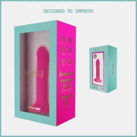 Adrien Lastic Hitsens 2 Pink - Dildo with Patented Dual-Density Technology & Extra-Strong Suction Base