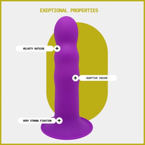 Adrien Lastic Hitsens 3 Purple - Patented Dual-Density Dildo with Extra-Strong Suction Base
