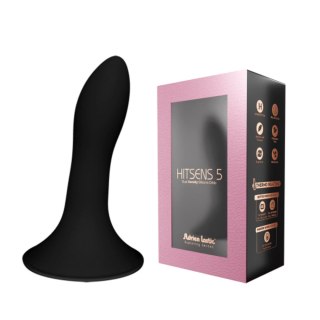 Adrien Lastic Hitsens 5 Black - Compact Dildo with Patented Dual-Density Technology & Extra-Strong Suction Base