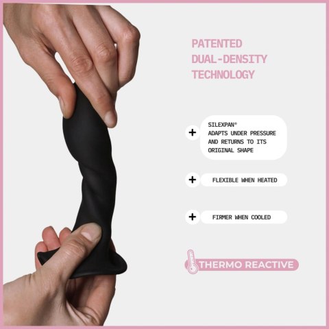 Adrien Lastic Hitsens 5 Black - Compact Dildo with Patented Dual-Density Technology & Extra-Strong Suction Base