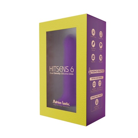 Adrien Lastic Hitsens 6 Purple - Dildo with Patented Dual-Density Technology & Extra-Strong Suction Base