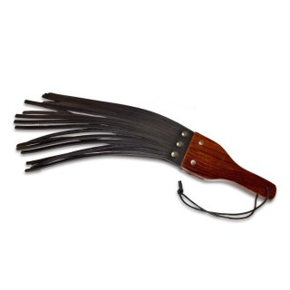 Prowler RED Leather and Wood Fringe Paddle