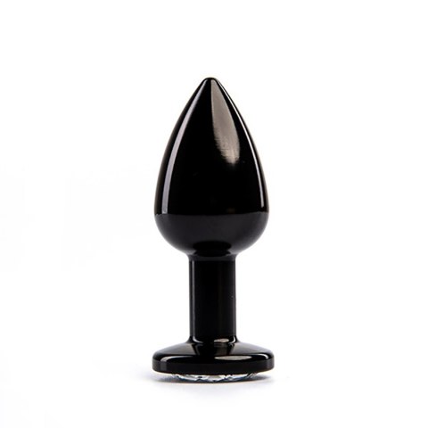Black Butt Plug with White Diamond