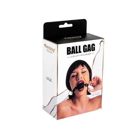 Breathable silicone ball gag with adjustable straps.