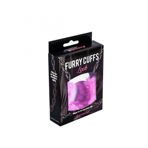 Metal handcuffs with pink furry